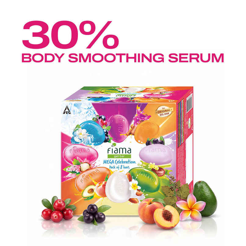 Fiama Gel Bathing Bar Mega Celebration Pack, With 8 Unique Gel Bars, with Skin Conditioners Fiama Gel Bathing Bar Mega Celebration Pack, With 8 Unique Gel Bars, with Skin Conditioners