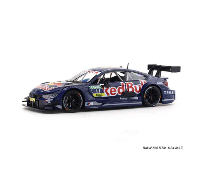 MSZ Licensed BMW M4 DTM Redbull Diecast Model Car Blue 1:24 Scale Collectible Toy