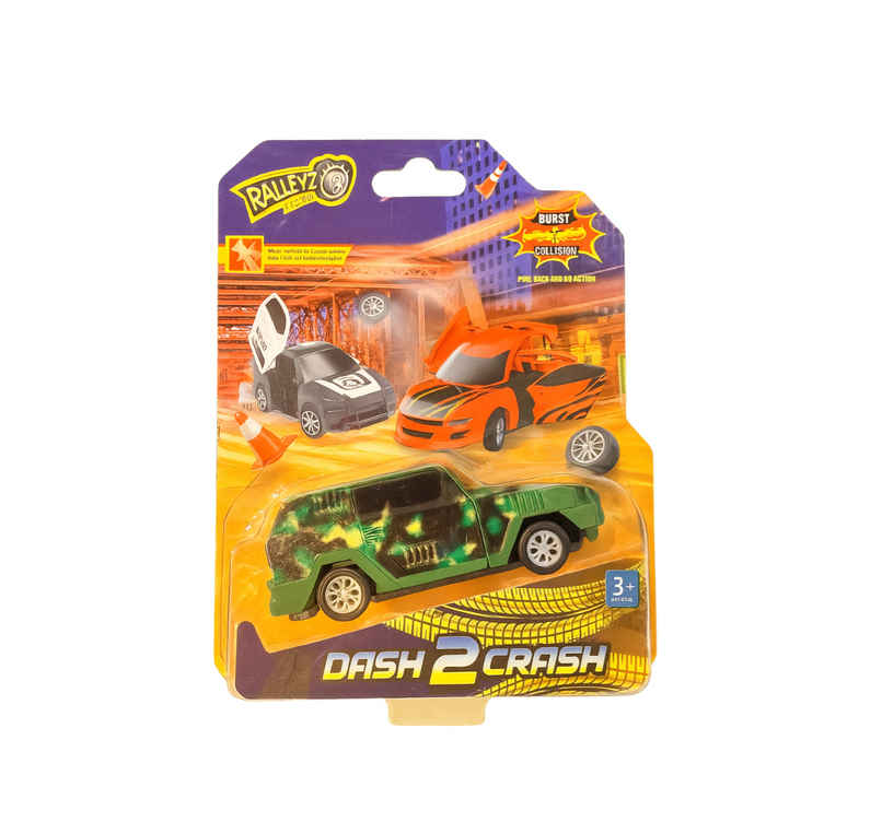 Hamleys RALLEYZ Dash 2 Crash Military Truck Toy for Kids | Green Die Cast Vehicle