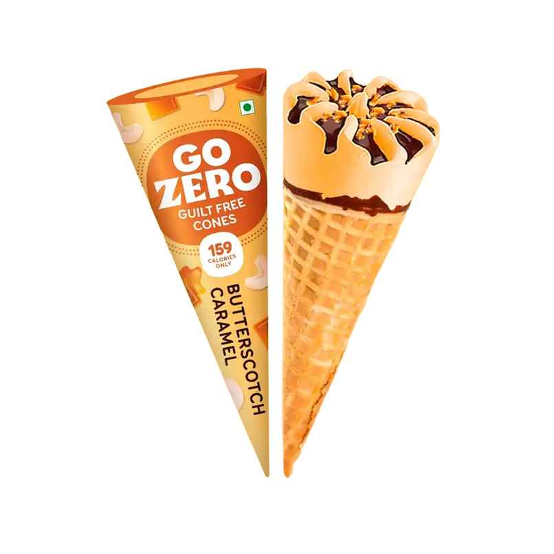 Go Zero Butterscotch Caramel Guilt Free Ice Cream Cone