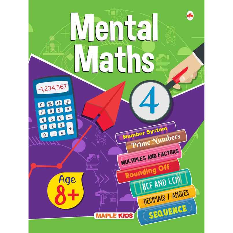 Mental Maths - Math Activity Book 4 | Age 8+ | Prime Numbers | Multiples | Hcf | Lcf