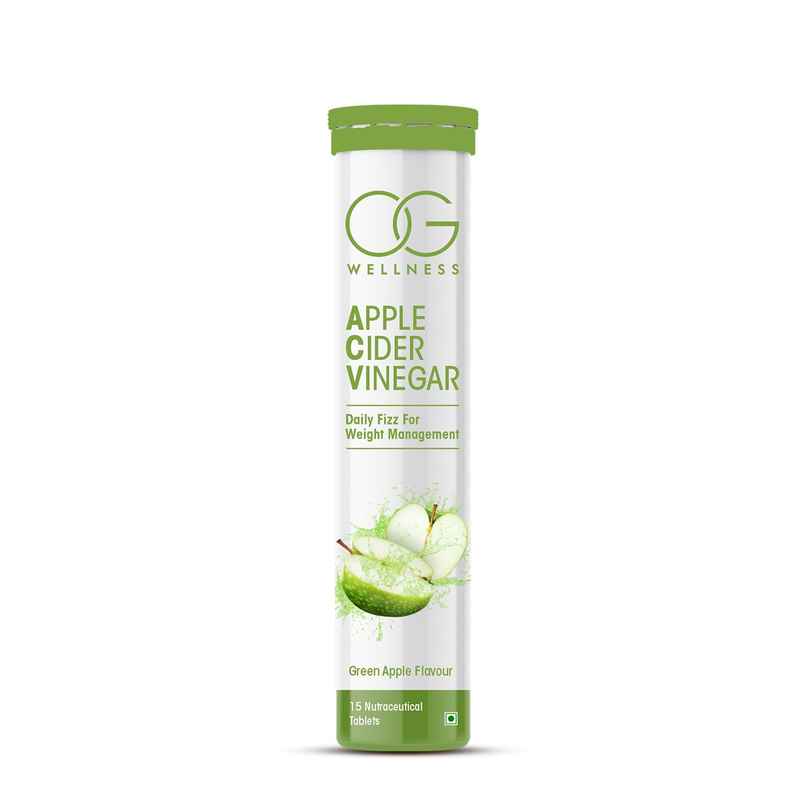 Og Wellness Apple Cider Vinegar Effervescent Tablets - Green Apple Flavour - 15N