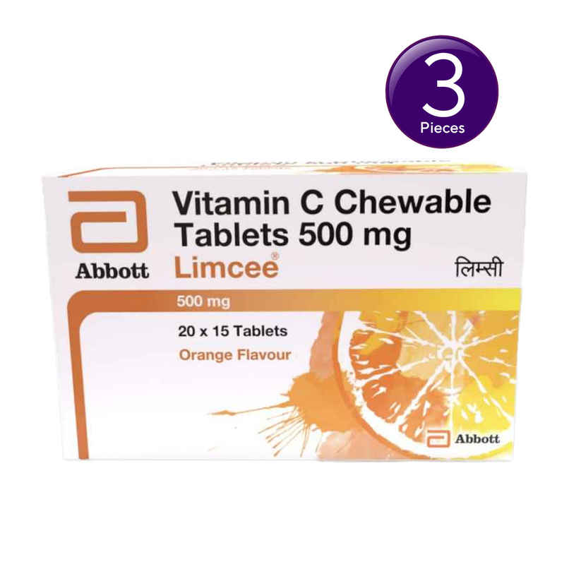 Limcee 500mg Orange Flavour Chewable Tablet Combo 