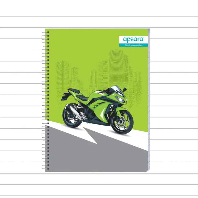 Apsara Spiral Bound 5 Subject Single Line Notebook 60gsm | 24 x 18 cm | 252 Pages | Covers May Varry