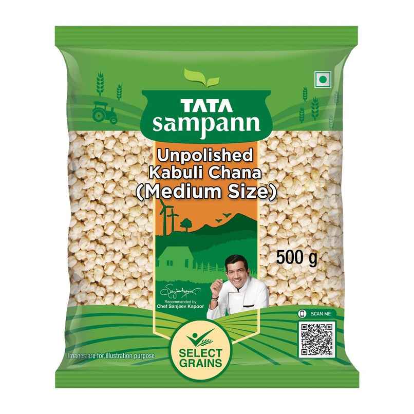 Tata Sampann Unpolished Kabuli Chana | Medium Size
