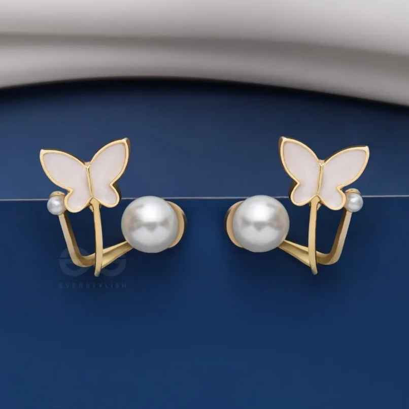 Everstylish A Winged Wonder - Golden and White Ear Jackets