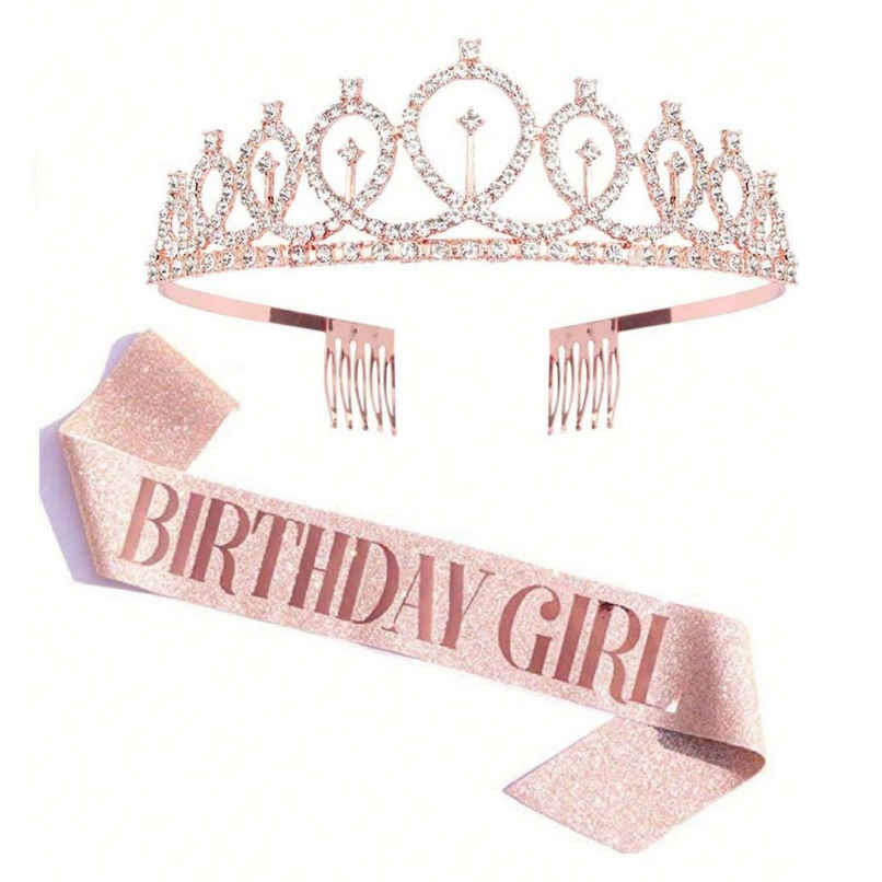 Youbella Stylish Birthday Sash & Crown - Pack Of 2 Pcs Birthday Gifts For Best Friend(Ybhair - 41724)