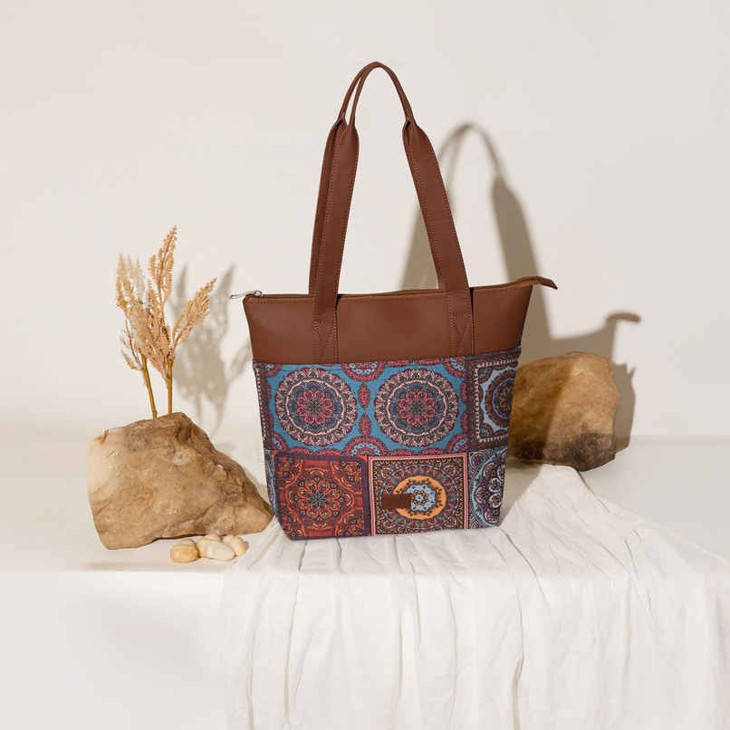 Zouk Multicolour Mandala Print Everyday Tote Bag - Multicolour