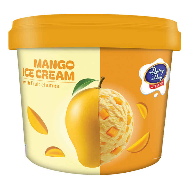 Dairy Day Mango Fruit Chunks Ice Cream Tub