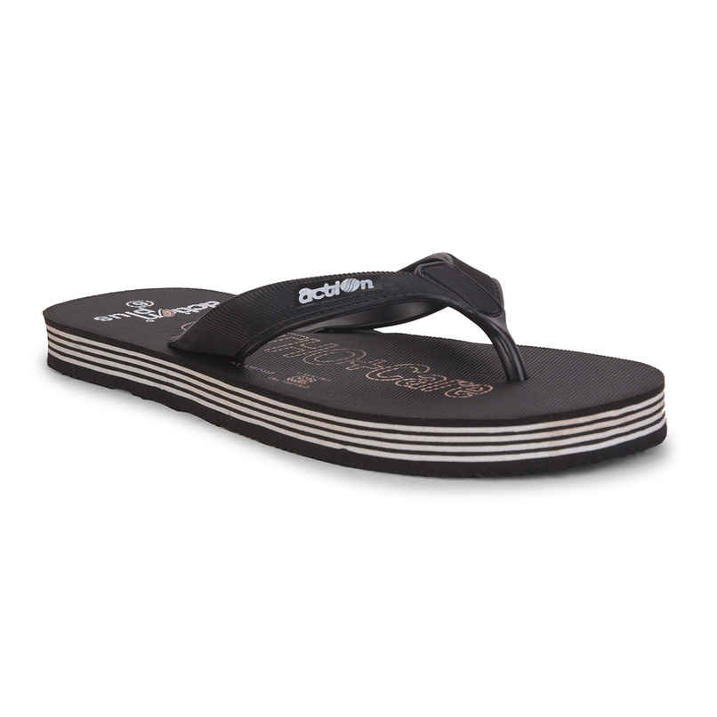 Action Slipper For Women | Aptw-112 Black - UK-5