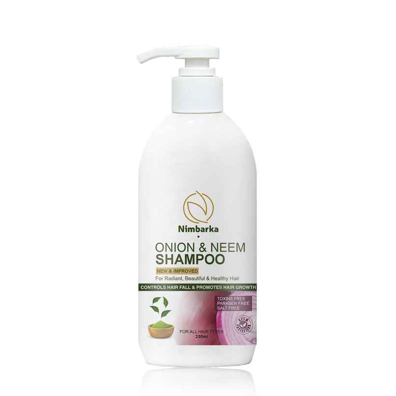 Nimbarka Onion & Neem Shampoo Controls Hair Fall & Promotes Hair Growth Paraben Free Salt Free