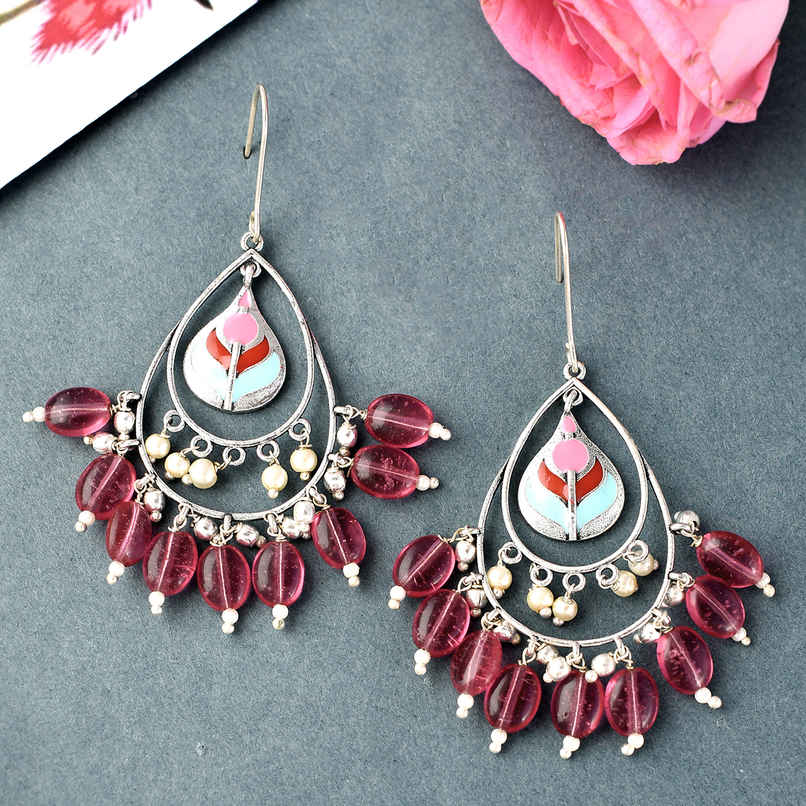 Voylla Bagh E Fiza Coloured Beads Earrings