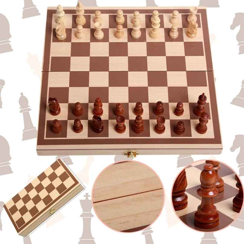 Fablue Foldable Wooden Chess Board Game | Premium Chess Game for Kids and Adults | 12 x 12 Inch