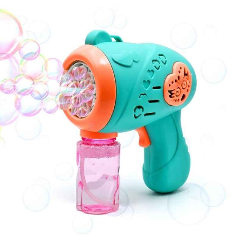 Fablue Multicolor Bubble Gun Toy For Kids - Automatic Bubble Machine - With 1 Bubble Solution