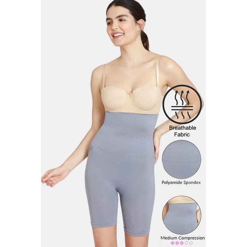 Zivame Women's All day Highwaist Thigh Shaper | Grey - 2XL