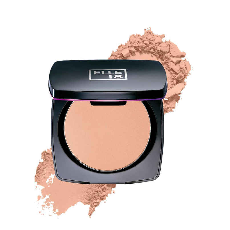 Elle 18 Lasting Glow Compact | 9 Hrs Oil-Free | Vitamin E and C | Matte Finish | Shell