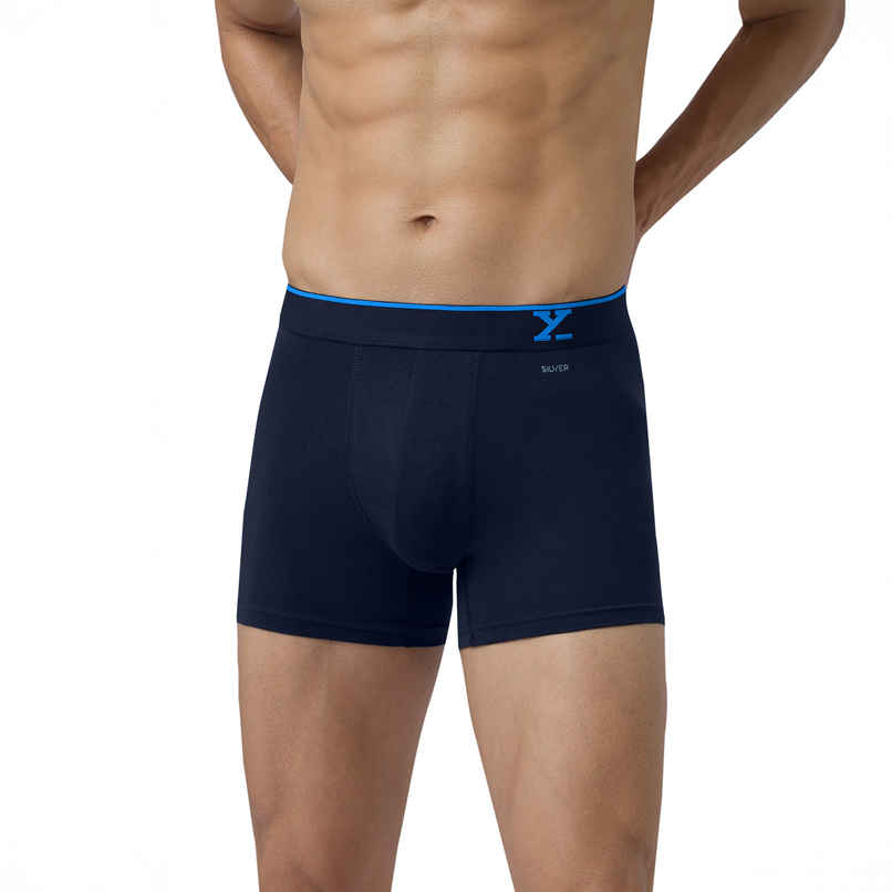 XYXX Men's Traq Cotton Solid Trunks, Midnight Blue| L