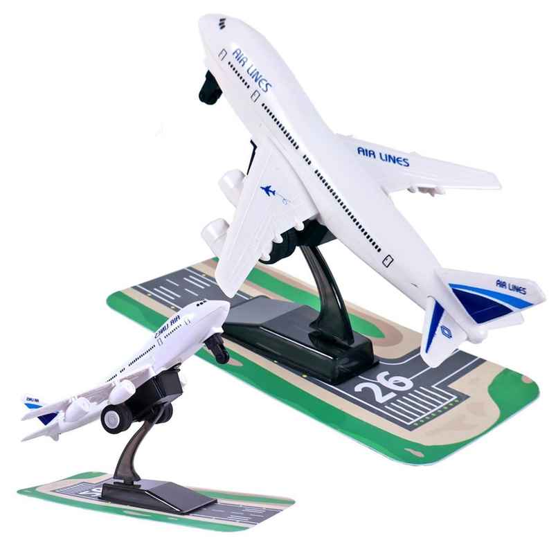 Toyshine Pull Back Realistic Design Aircraft Toy with Display Stand Kids - Assorted
