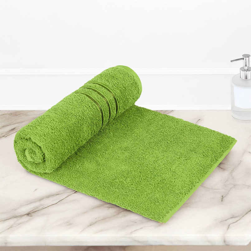 Home Elegance by myTrident Comfort Living Cotton Bath Towel | 70cm x 140cm | 400 GSM | Lime Green