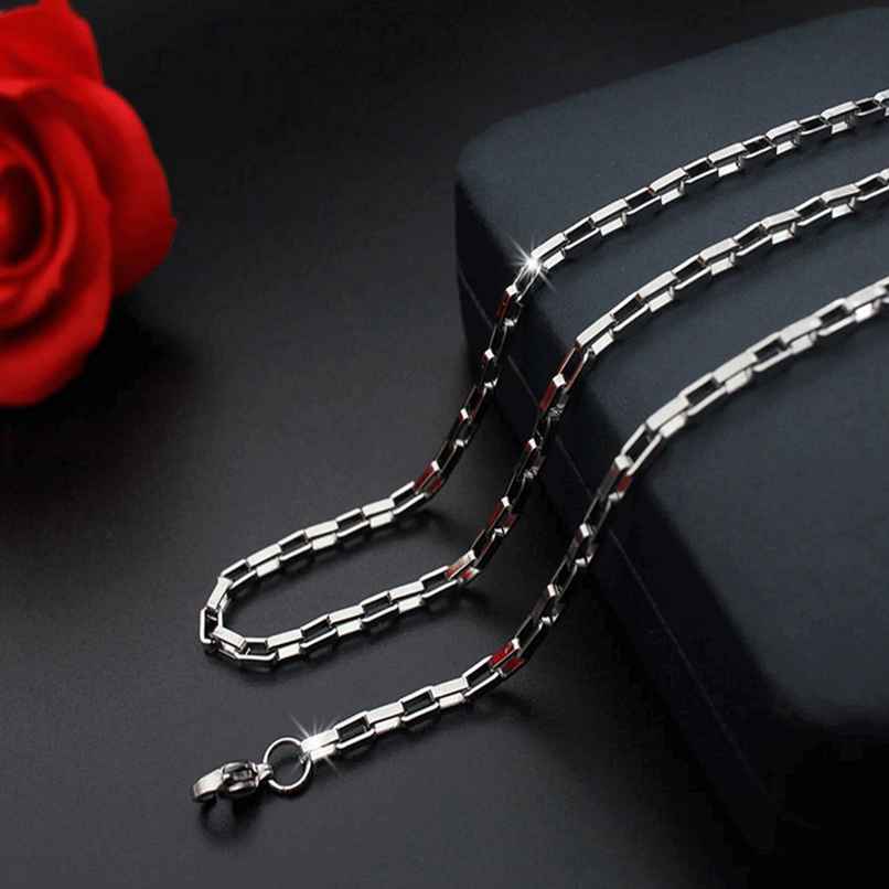 Fashion Frill Men's Interlink Chain Silver 24 Inches