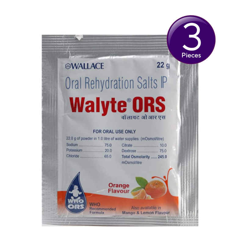 Walyte ORS Orange Powder 22gm Combo 
