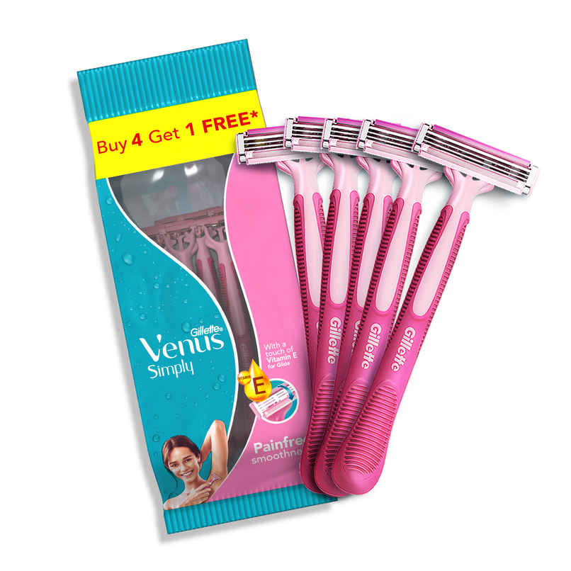 Gillette Venus Simply Hair Removal Razor for Women, 5 simply