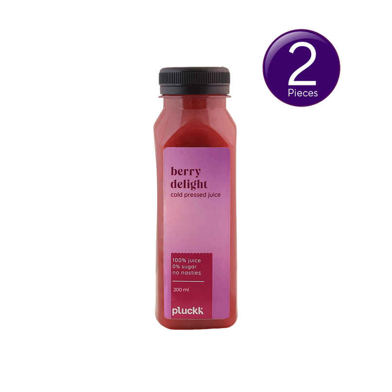 Pluckk Cold-Pressed Mixed Berries Juice | No Sugar, No Preservatives | Antioxidant-Rich | Combo