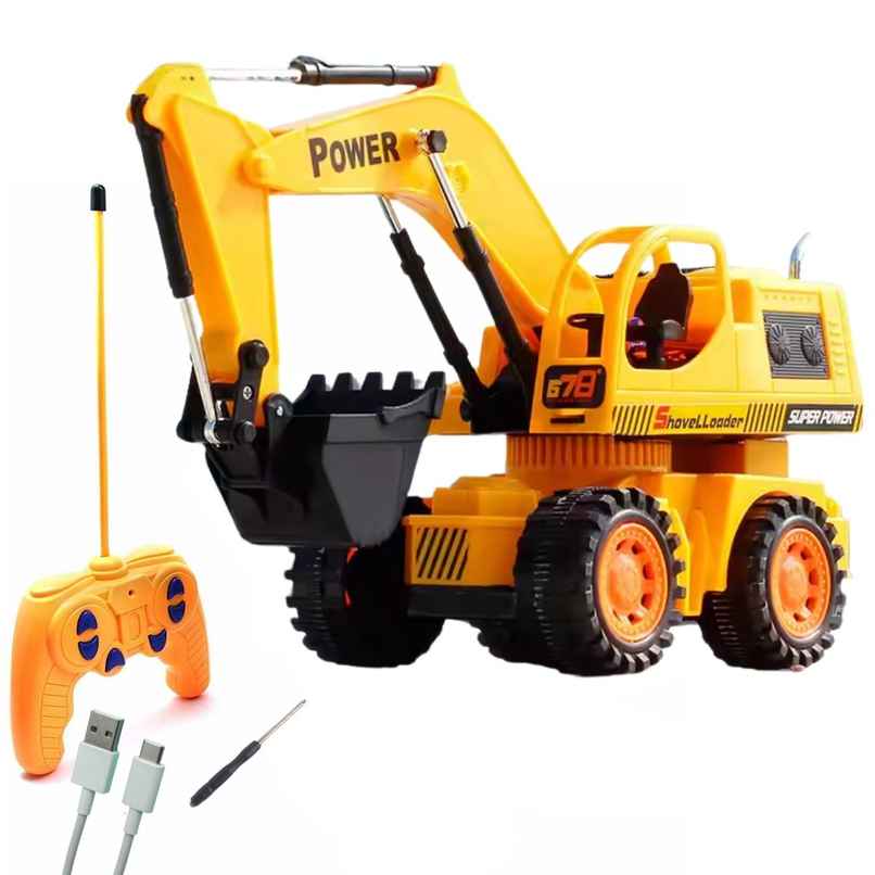 Fablue Remote-Controlled JCB Digger Truck Toy for Kids - Realistic Construction Vehicle For Kids