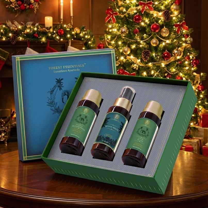Forest Essentials Essentials For Him | Premium Skincare & Grooming Gift Box for Men