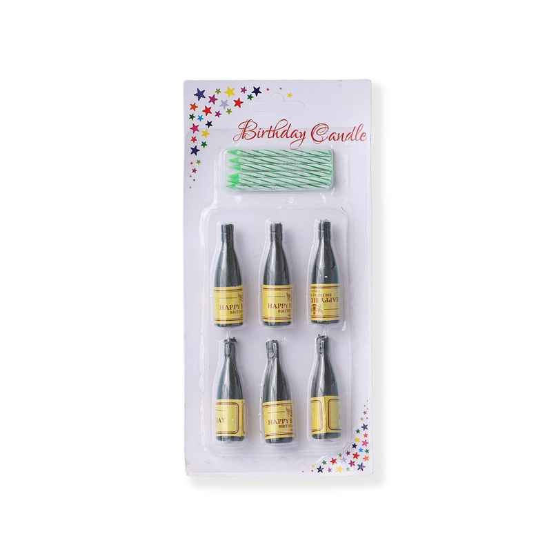 Champagne Bottle Candles | Happy Birthday Cake Decoration | Propcon