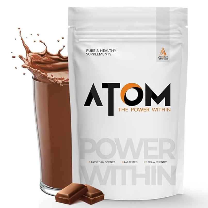 AS-IT-IS Nutrition ATOM Nitro Whey with Creatine I 33g Protein, Double Rich Chocolate