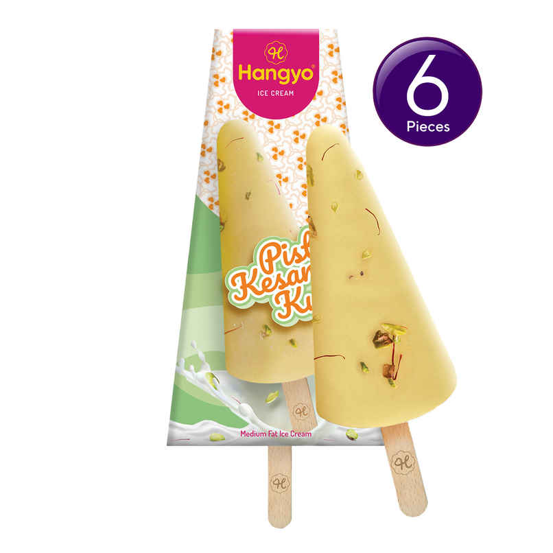 Hangyo Pista Kesar Kulfi Medium Fat Ice Cream Combo Hangyo Pista Kesar Kulfi Medium Fat Ice Cream Combo