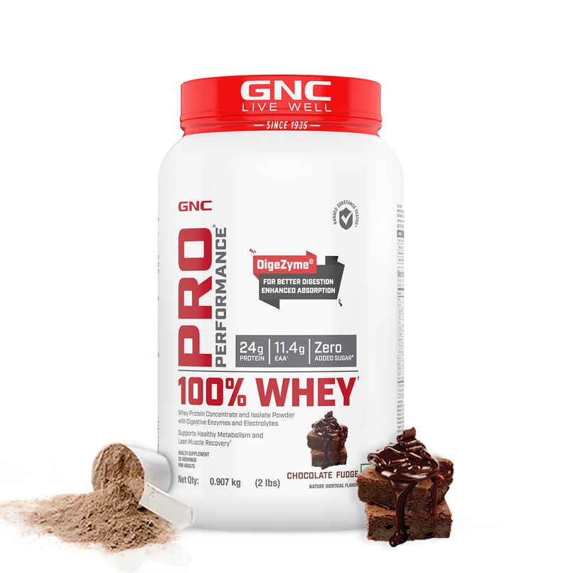 GNC Pro Performance Whey Protein Powder Chocolate Fudge