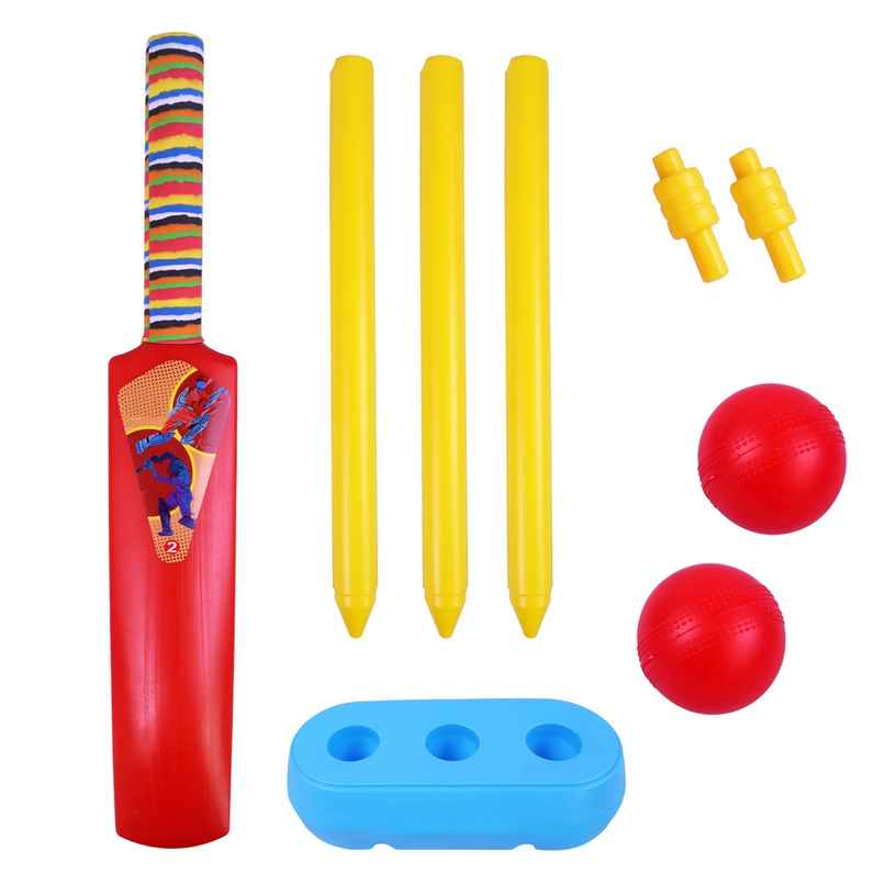 Toyshine Junior Plastic Cricket Set with Bat Size 2, Stump & Ball for Kids 2-4 Years - Assorted Toyshine Junior Plastic Cricket Set with Bat Size 2, Stump & Ball for Kids 2-4 Years - Assorted