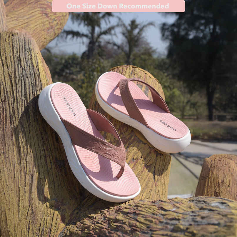 Liberty Sofia-1E Casual Slipper For Women | Peach | UK 6.5 | EU 40