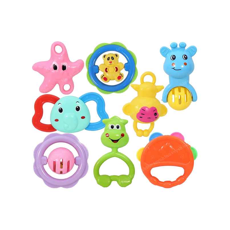 Toyshine Rattle Set - 8-Piece for Newborns - Colorful & Engaging