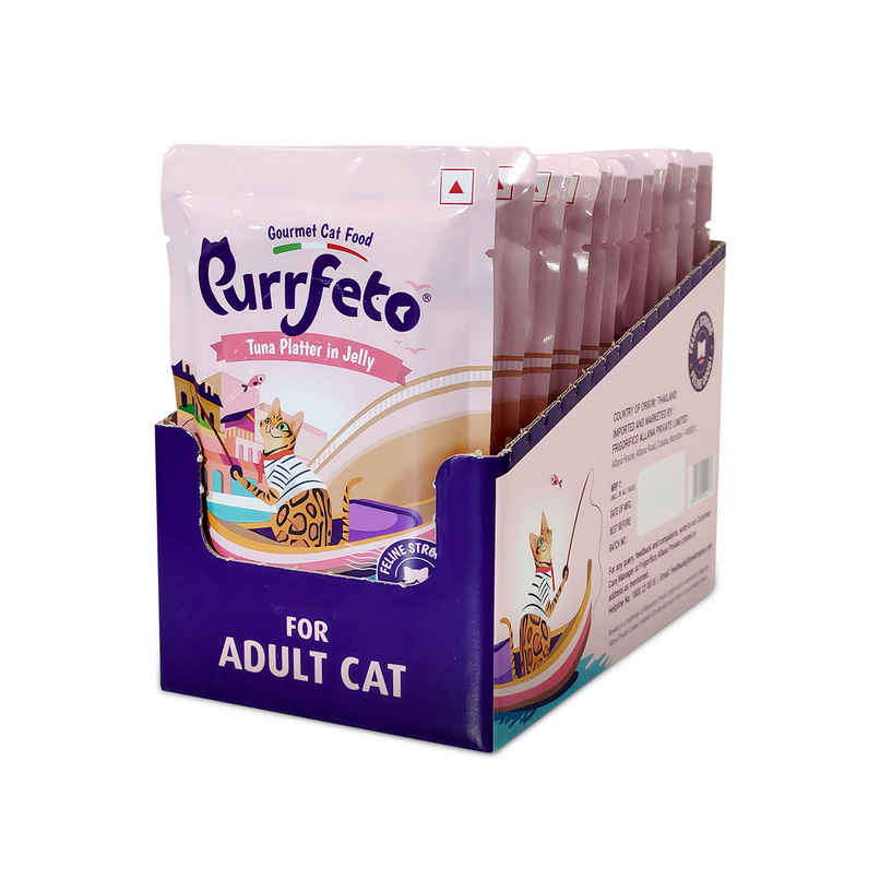 Purrfeto Wet Cat Food Tuna Recipe in Jelly | Pack of 12