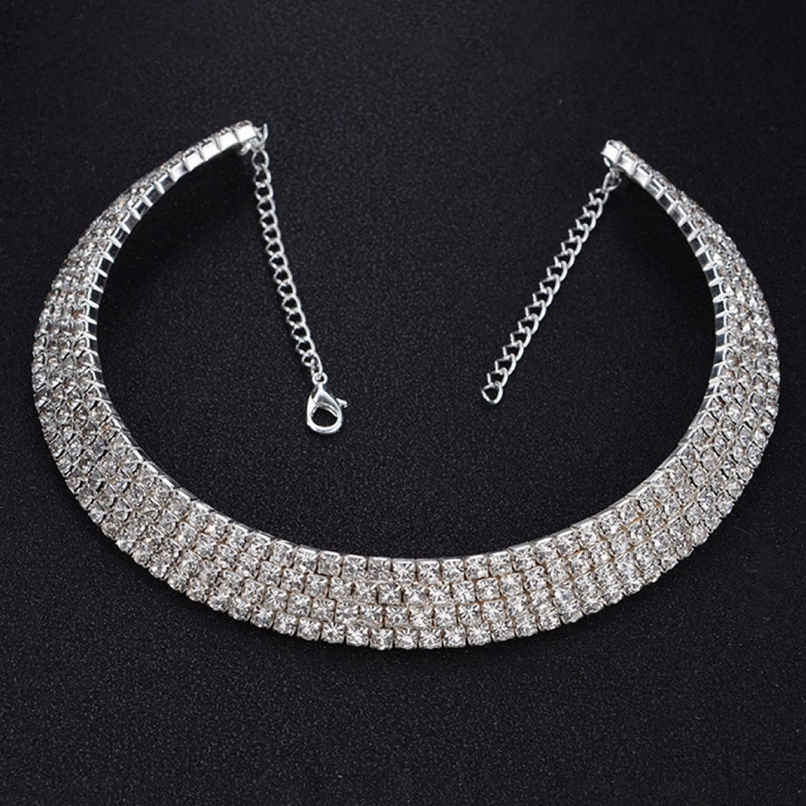 YouBella Stylish Latest Traditional Jewellery Silver Plated Choker Necklace for Women