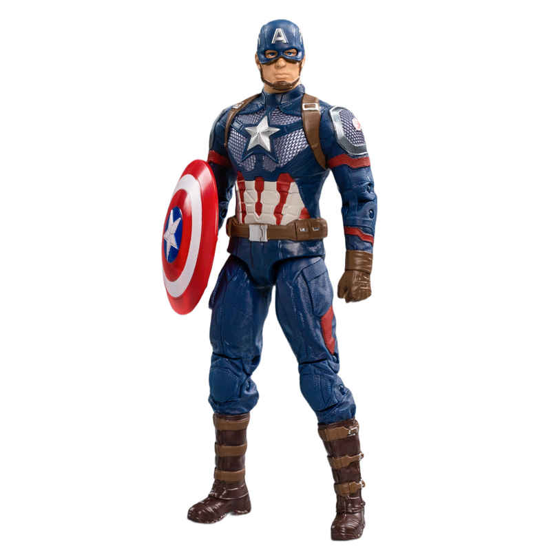 Striders Licensed Marvel Avengers Captain America Action Figure with Display Holder | 7 inch