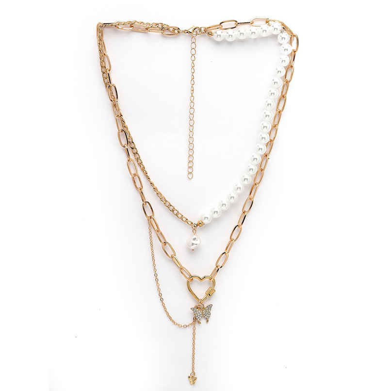 Scintillare By Sukkhi Latest Gold Plated Mininal Contemporary Chain Pendant Necklace For Women