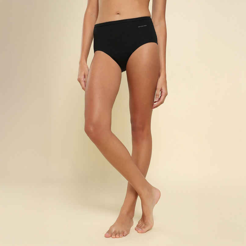 Van Heusen Women Black Solid Anti Bacterial High Absorbance Stay Dry Period Panty - M