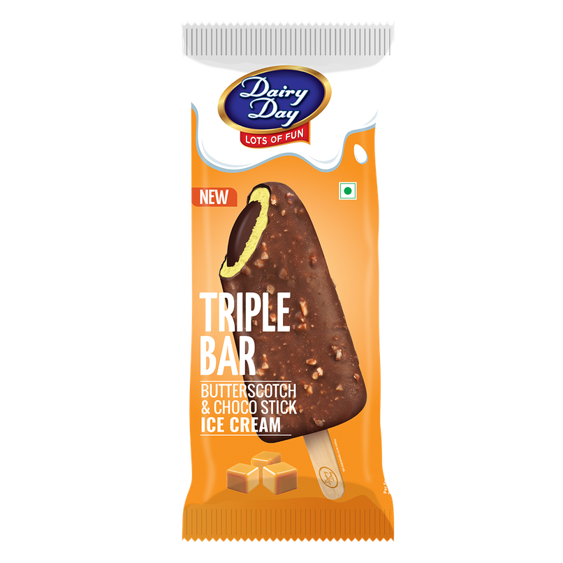 Dairy Day Triple Bar Butterscotch Ice Cream Stick