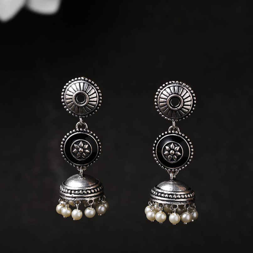 Voylla Rangabati Faux Pearls Layered Earrings