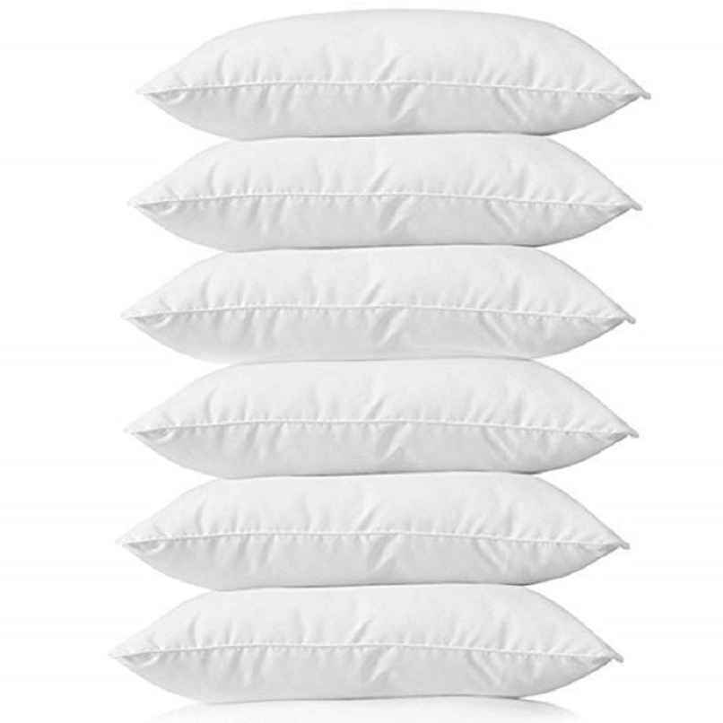 Kuber Industries Luxurious 6 Piece Microfiber Pillow Filler (CTKTC22187 | White | 16x24 inches)