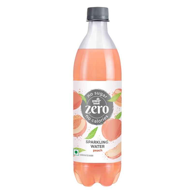 Paper Boat Zero Sugar Peach Sparkling Water | Sugar Free Cold Drink