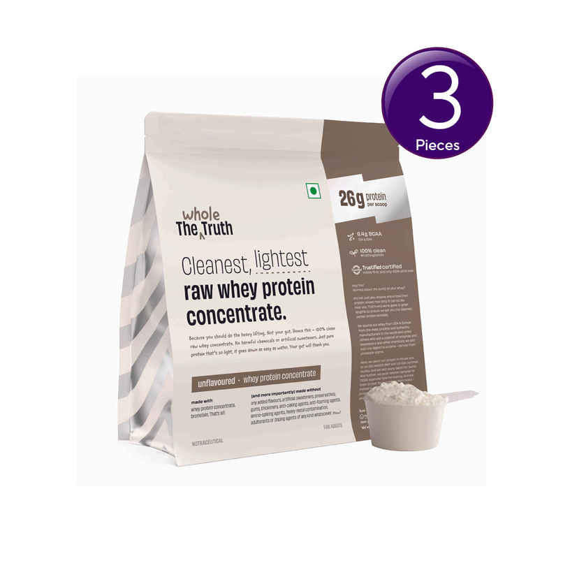The Whole Truth Unflavoured Whey Protein Concentrate (26g Protein Per Scoop) Combo The Whole Truth Unflavoured Whey Protein Concentrate (26g Protein Per Scoop) Combo