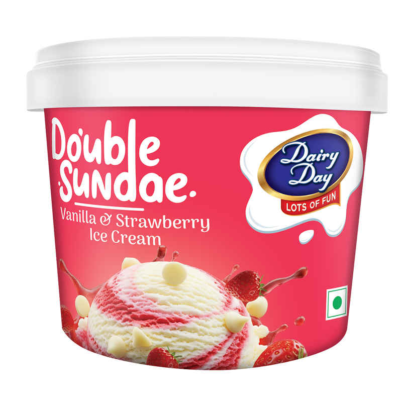 Dairy Day Vanilla Strawberry Double Sundae Tub