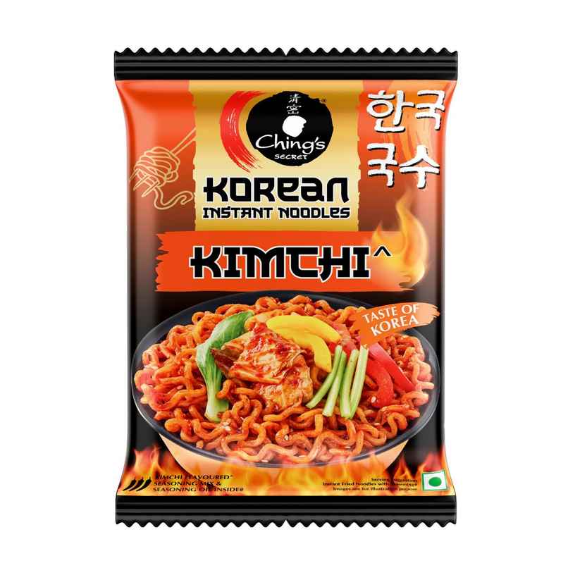 Ching's Korean Kimchi Instant Noodles, Veg, It's Hot, It's Spicy, It's Ching's