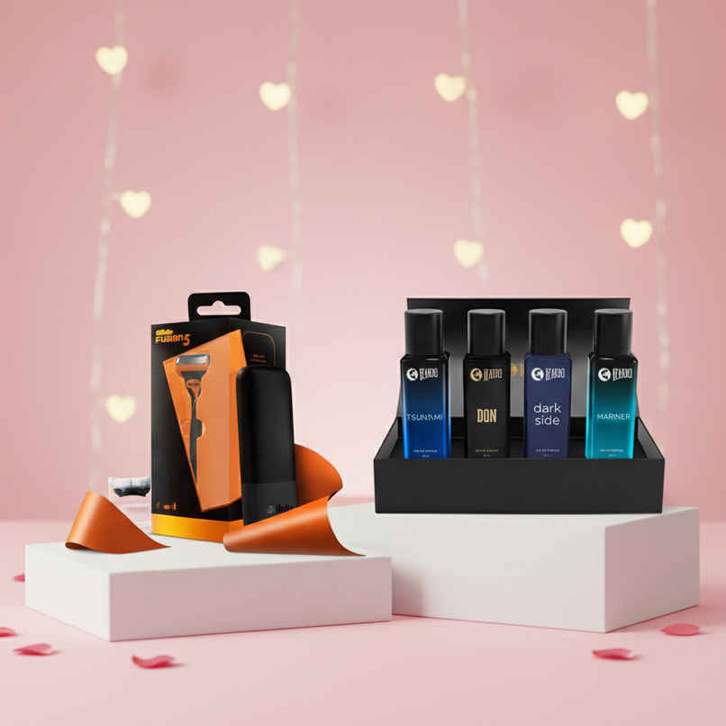 Gillette Fusion Premium Gift Set For Men (1pc) & Beardo Best Day Perfume Gift Set (1pack) Combo Gillette Fusion Premium Gift Set For Men (1pc) & Beardo Best Day Perfume Gift Set (1pack) Combo