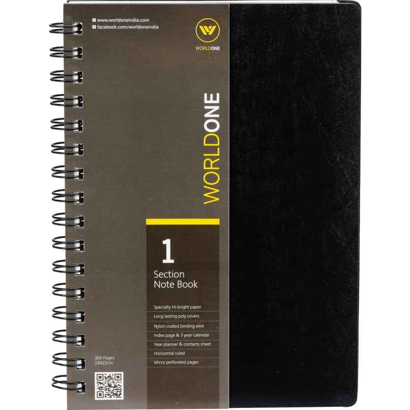 Worldone Single Subject Wiro Notebook B5 | Ruled | 160 Pages